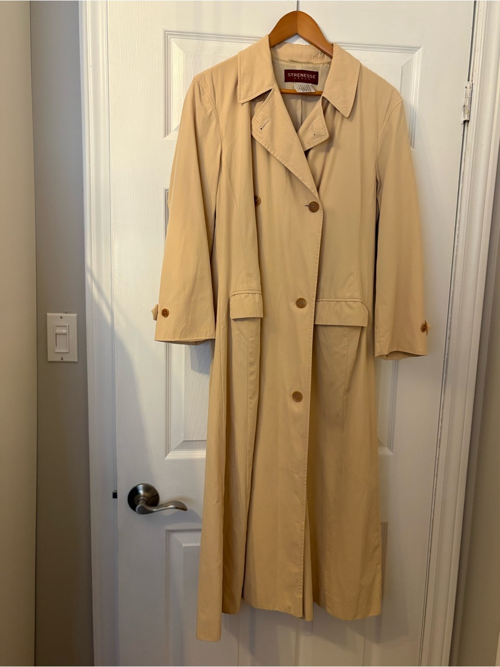 Vintage Strenesse Butter Cotton Trench